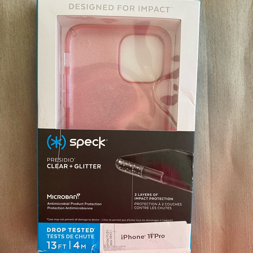 Speck IPhone 11 Pro pink glitter phone case